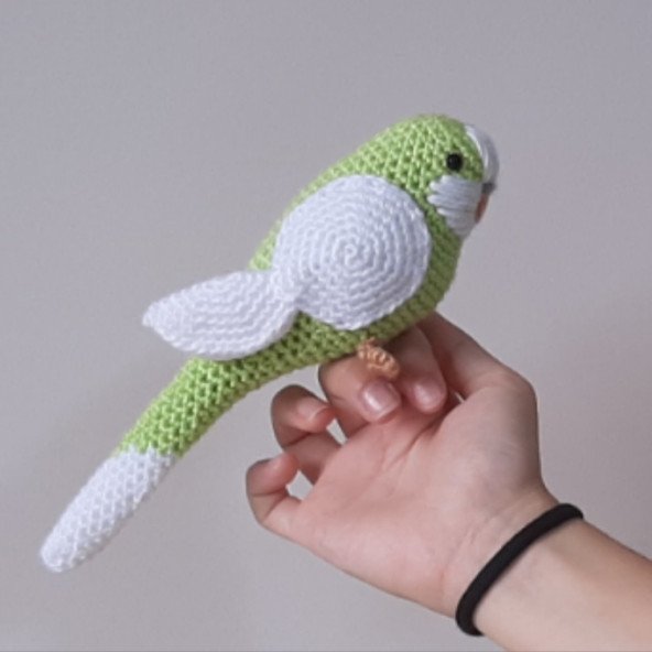 Amigurumi Örgü Oyuncak Muhabbet Kuşu Elma Yeşili - 2