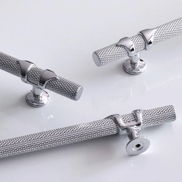 Burç Kulp 224 mm Krom Renk Mobilya Çekmece Mutfak Dolabı Dolap Kulpları Kapak Kulbu Kulpu Metal - 3