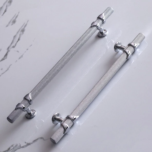 Burç Kulp 192 mm Krom Renk Çekmece Mobilya Mutfak Dolabı Dolap Kulpları Kapak Kulpu Kulbu Metal - 2