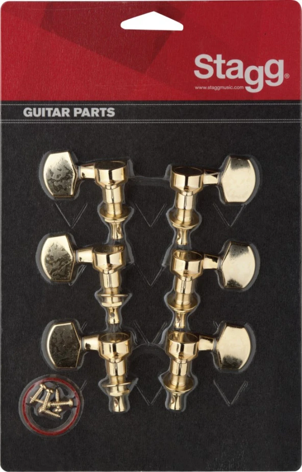 ELEKTRO GİTAR BURGU TAKIMI GOLD 3L+3R STAGG KG371GD