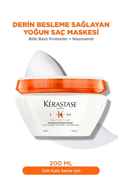 Kerastase Nutritive Masquintense Riche Derin Besleme Sağlayan Yoğun Saç Maskesi 200 ml
