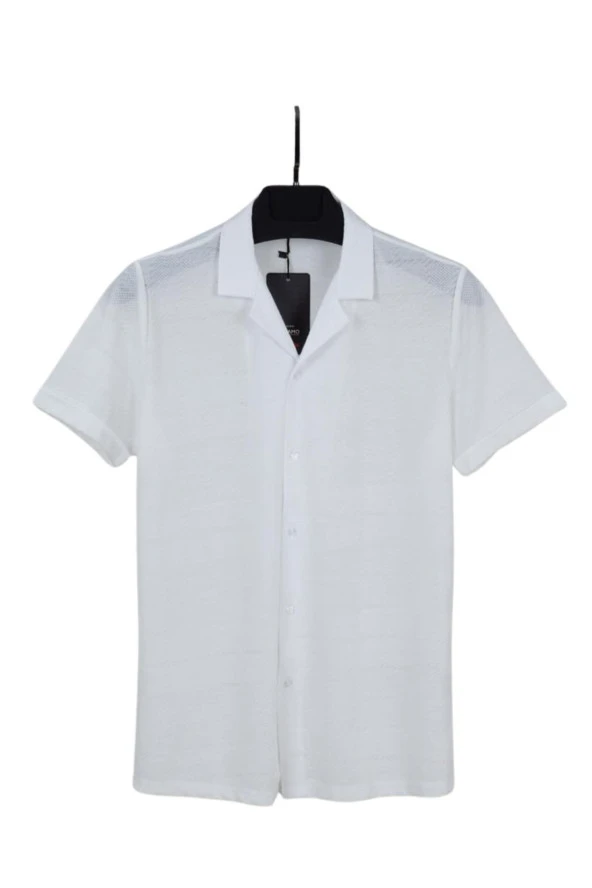 Dynamo Erkek Beyaz Kısa Kol Gömlek 9974 - Resim 2