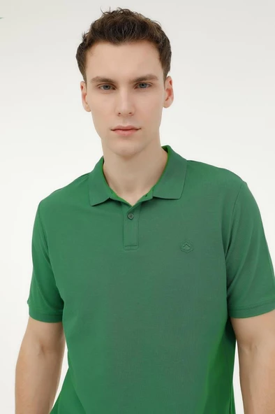 Lumberjack M-CT953 BASIC P.T-SH 4FX 101533534 Erkek Polo Yaka T-Shirt K.Yeşil S-XXL - 3