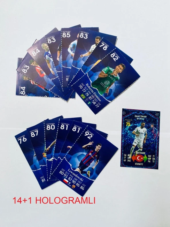 2025 SEZON Futbol Sporcu Kartları 360 Yıldızlar Oyun Kartı SüperÖzel Seri Paket 24 ADET HOLOGRAMLI - 2