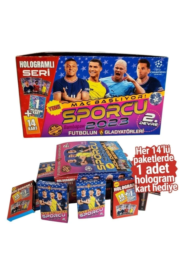 Süper Final Futbolcu Kartları Sporcu 2024-2025  2. Devre 14+1 Adet Futbol Kart Hologram Kart - Resim 2