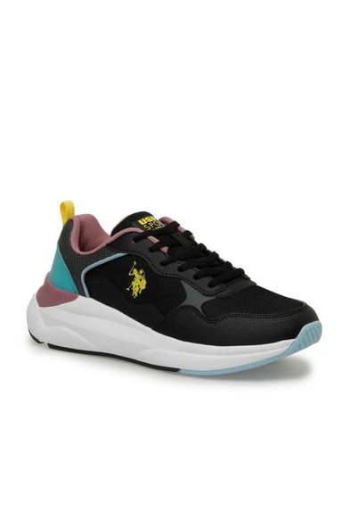 U.S. Polo Assn. MELINDA 4FX 101501981 Kadın Spor Ayakkabı Siyah Sarı Mavi 36-40