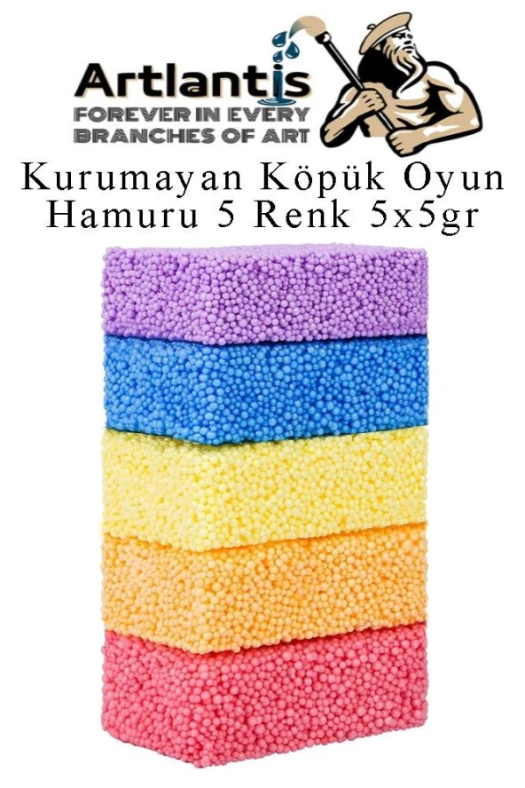Köpük Hamur 5 Renk 5 Gr 1 Paket Kurumayan Köpük Oyun Hamuru Hafif Yumuşak Hamur Okul Öncesi Anasınıfı Kreş Etkinlikleri
