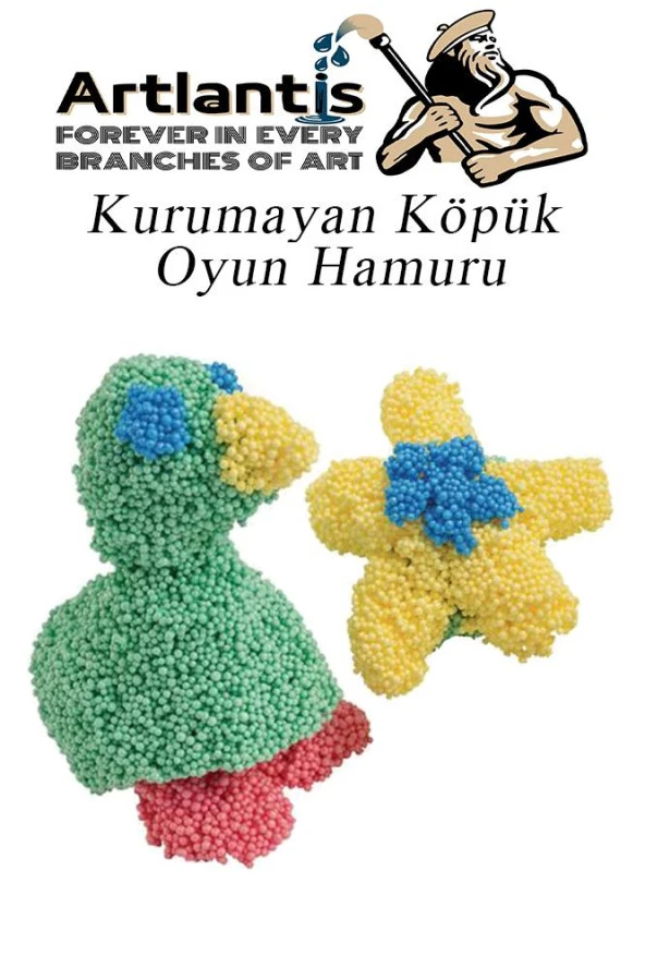 Köpük Hamur 5 Renk 5 Gr 1 Paket Kurumayan Köpük Oyun Hamuru Hafif Yumuşak Hamur Okul Öncesi Anasınıfı Kreş Etkinlikleri - 4