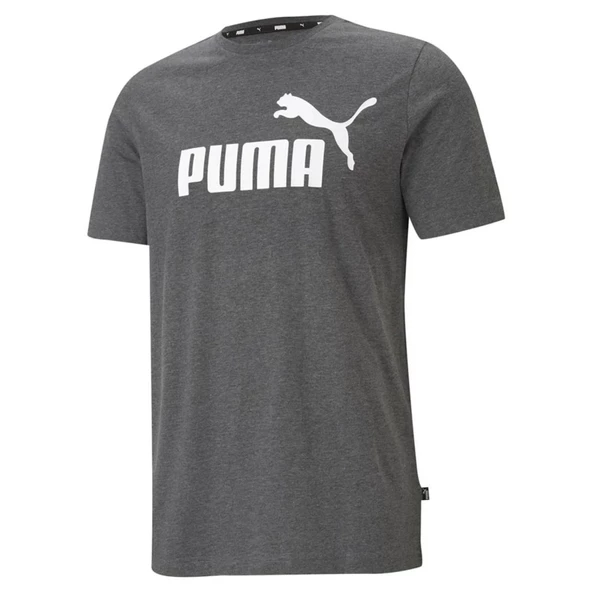 Puma Essential Heather Tee Erkek Siyah Günlük Stil Tişört 58673601 - Resim 4
