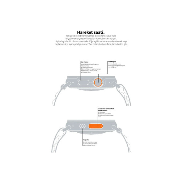 Watch 8 Ultra Ios Android Uyumlu Akıllı Saat 1.99INCH Bluetooth Arama Sağlık Spor Verileri Ölçüm - 5