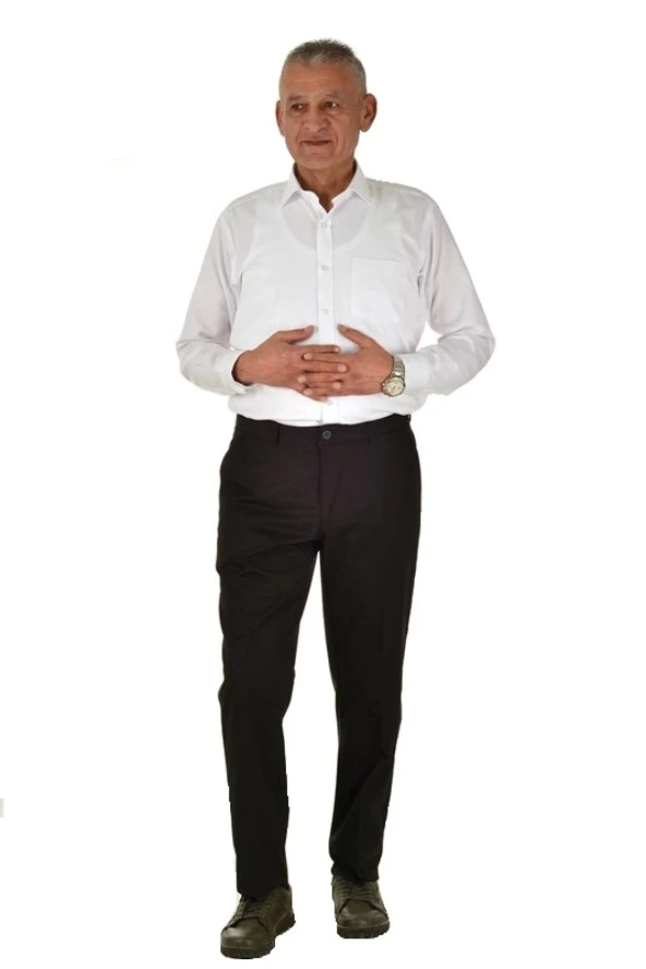 Erkek Keten Yancep Battal Pantolon Siyah 3158-001