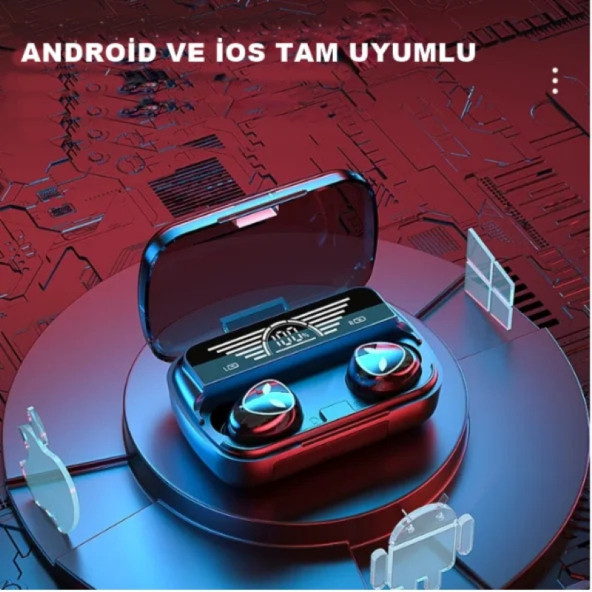 Earbuds Tws M20 Anc Destekli Powerbanklı LED Göstergeli Bluetooth Kulaklık - 2