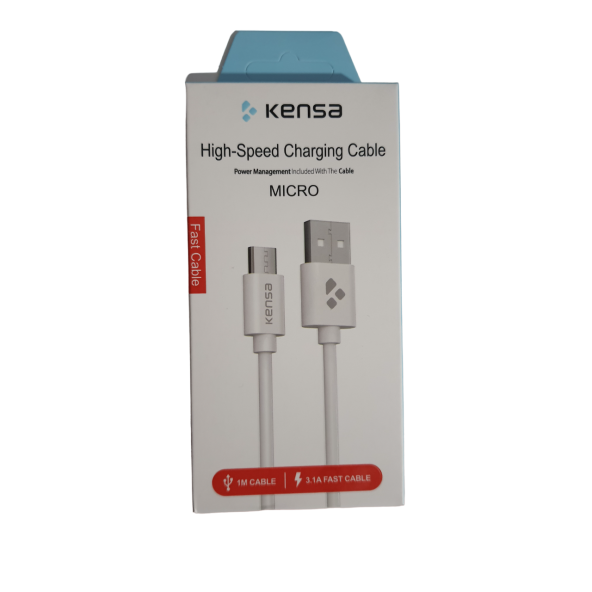 KENSA 3.1A HIZLI ŞARJ ÖZELLİKLİ MİCRO USB ŞARJ KABLOSU