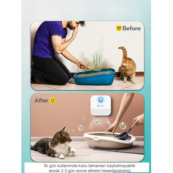 TechTic Akıllı Koku Giderici Kedi Tuvaleti Sterilizasyon Hava Temizleyici Evcil Hayvan Koku Önleyici - 2