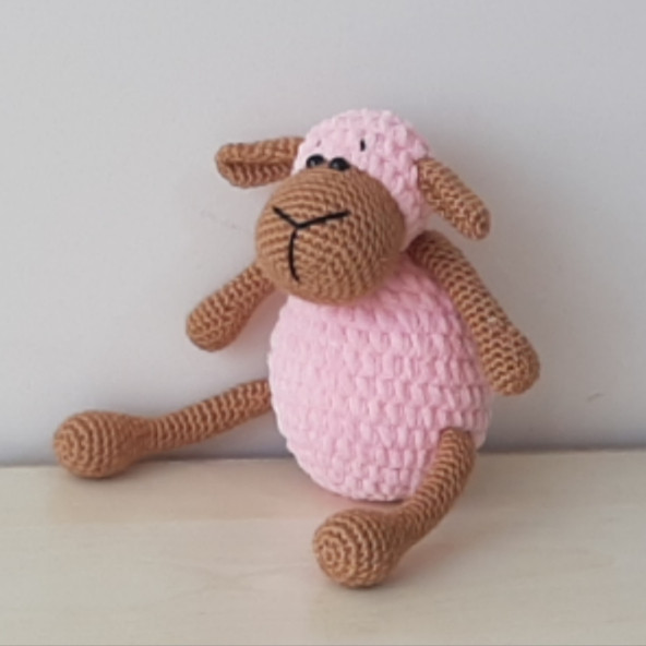 Amigurumi Örgü Oyuncak Kuzu Pembe