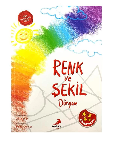 3 Yaş Renk ve Şekil Dünyam Kitabı Erdem Yayınları