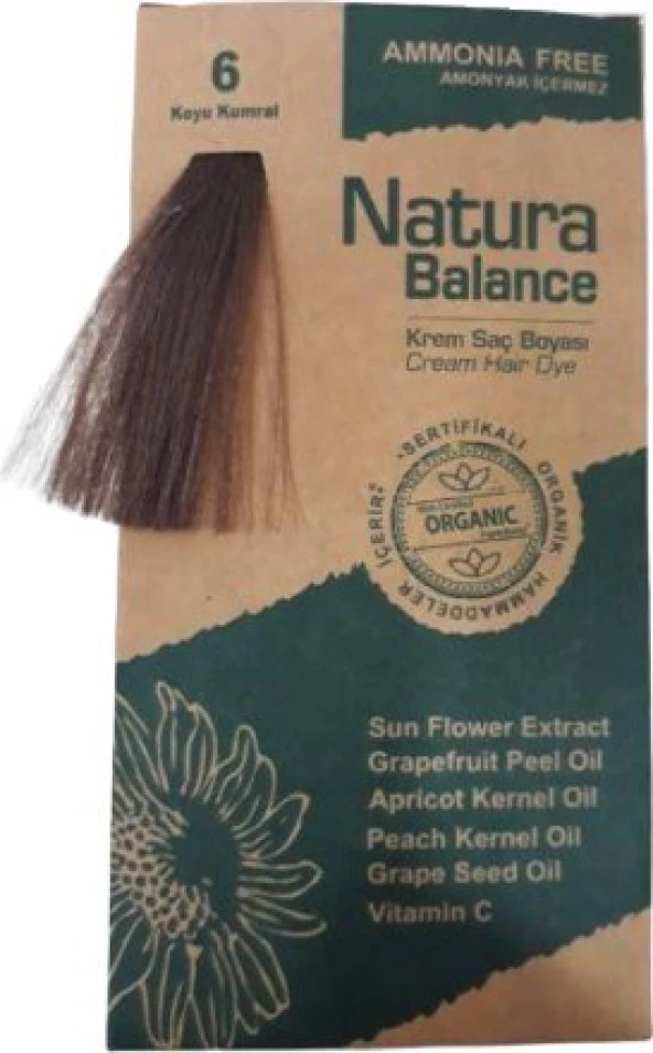 Natura Balance (Krem Saç Boyası) Koyu Kumral 6 60ML