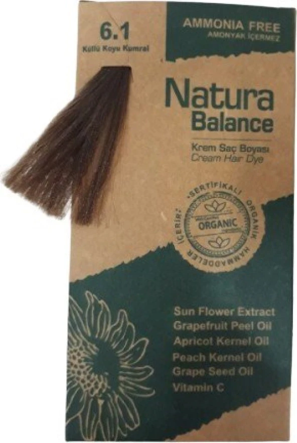 Natura Balance (Krem Saç Boyası) Külü Koyu Kumral 6.1 60ML