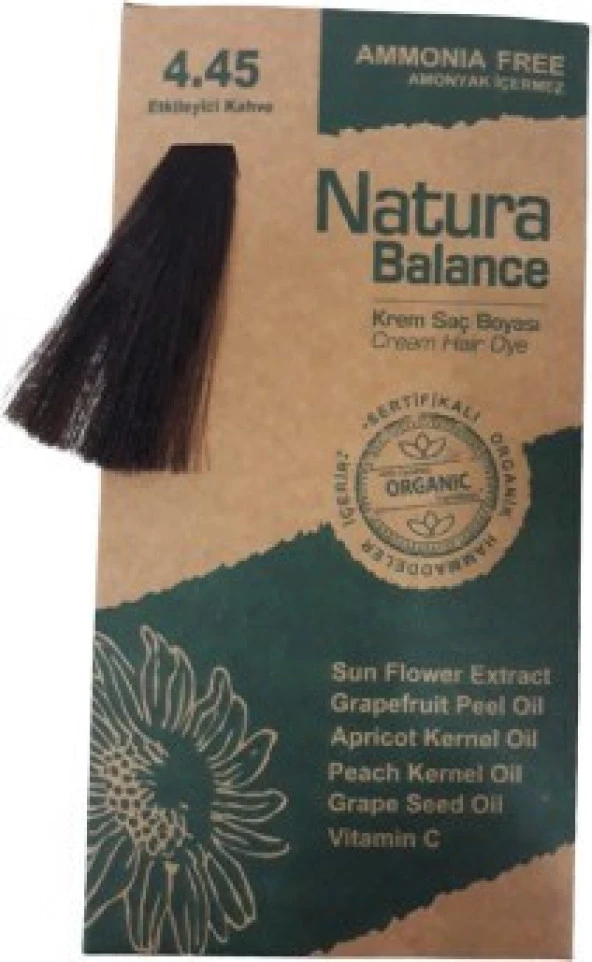 Natura Balance Krem Saç Boyası Etkileyici Kahve 4,45 60 ml