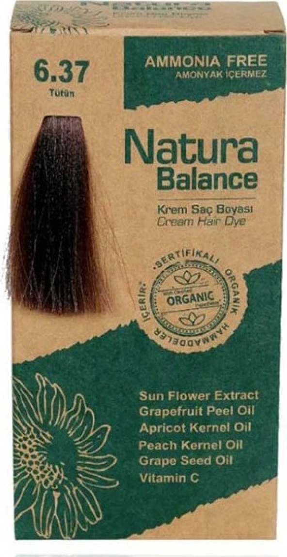 Natura Balance (Krem Saç Boyası) Tütün 6.37 60ML ürün görseli