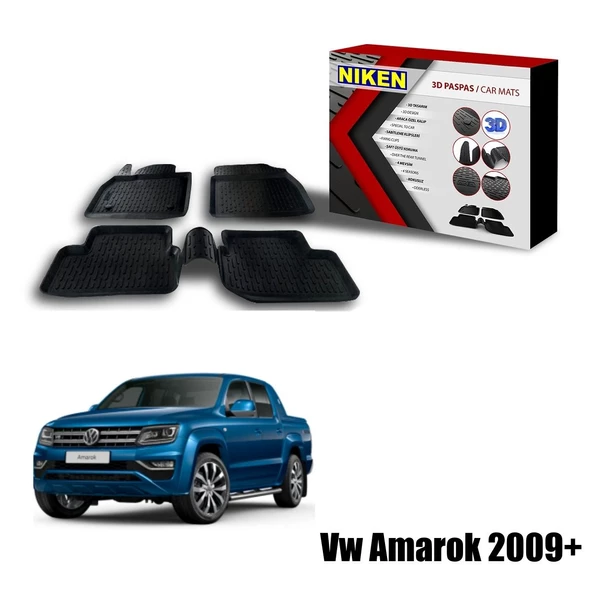 Vw Amarok Havuzlu 3D Paspas Niken Siyah 2009+ Sonrası - 1