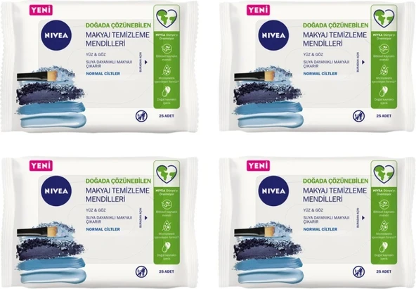 Nivea 3'Ü 1 Arada Makyaj Temizleme Mendili Normal 4 Lü Set