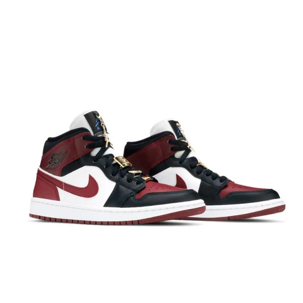 Nike Air Jordan 1 Mid SE Black Dark Beetroot Spor Ayakkabı - 3