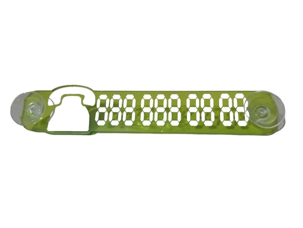 OTO MOTTO Vantuzlu Araç Telefon Numaratörü Telefon No Gösterici Şeffaf Yeşil Beyaz