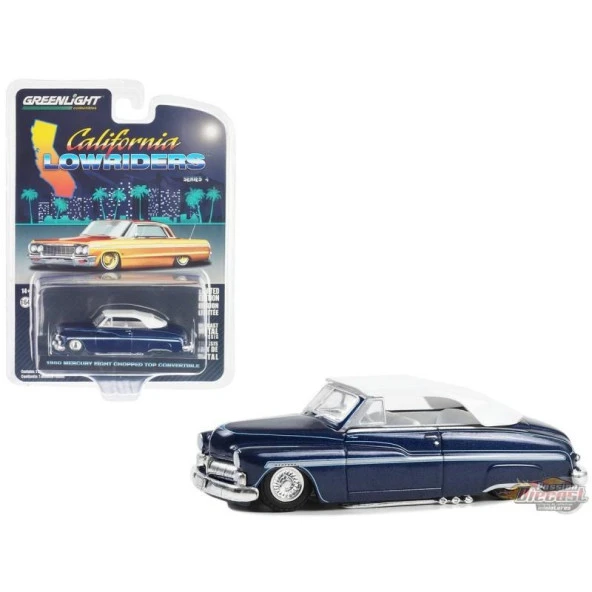 Greenlight 1950 Mercury Fight Chopped Top Convertible 1/64 Model Araba