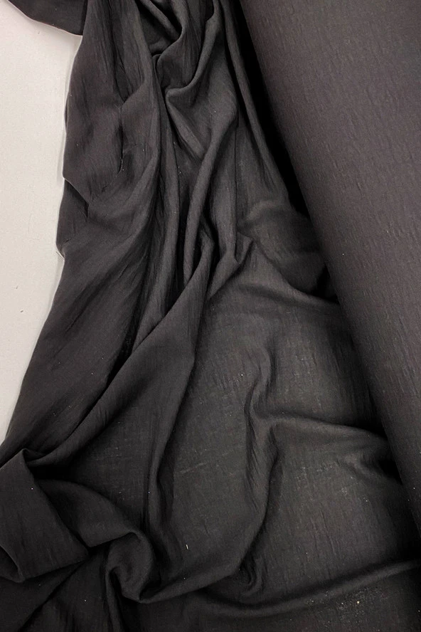 TOPTANBULURUM Keten Kumaş - Organik Kumaş - Perde Kumaşı - Ince Keten - Kıyafet Için Kumaş Örtü Siyah 27