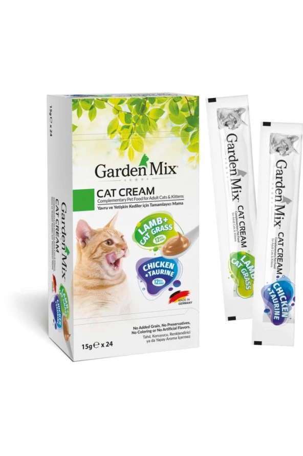 Gardenmix Garden Mix Tavuklu ve Kuzulu Karışık Sıvı Kedi Ödülü 24X15Gr