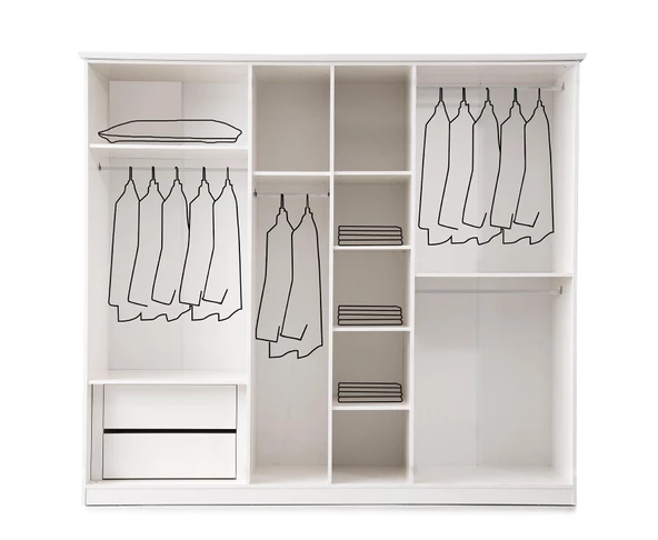Duru Modern MDF 6 Kapaklı Aynalı Elbise Dolabı Gardrop 241cm - 12