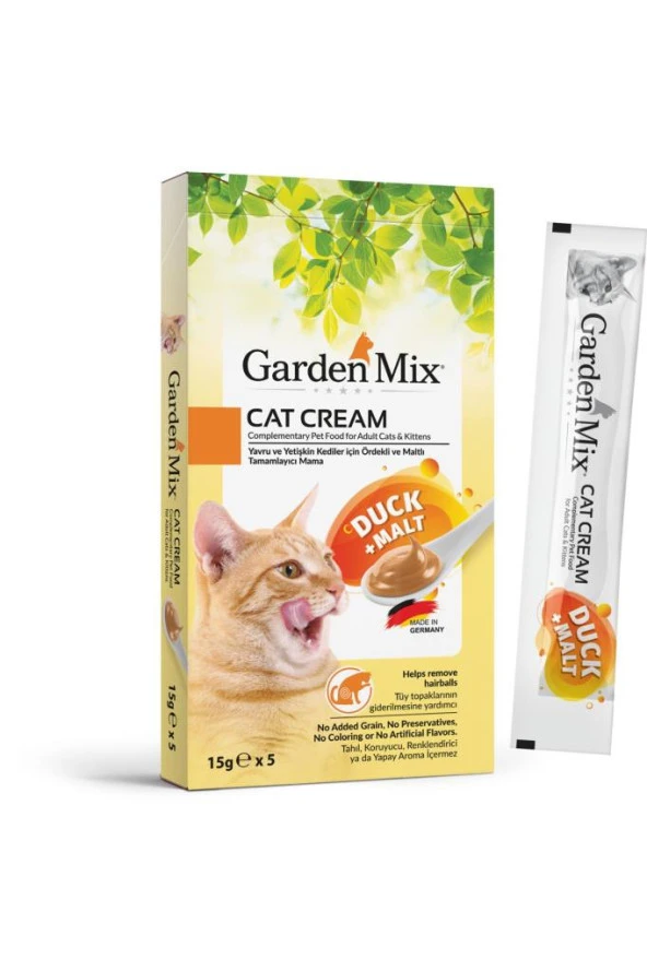 Gardenmix Garden Mix Ördekli Malt Sıvı Kedi Ödülü 5X15Gr