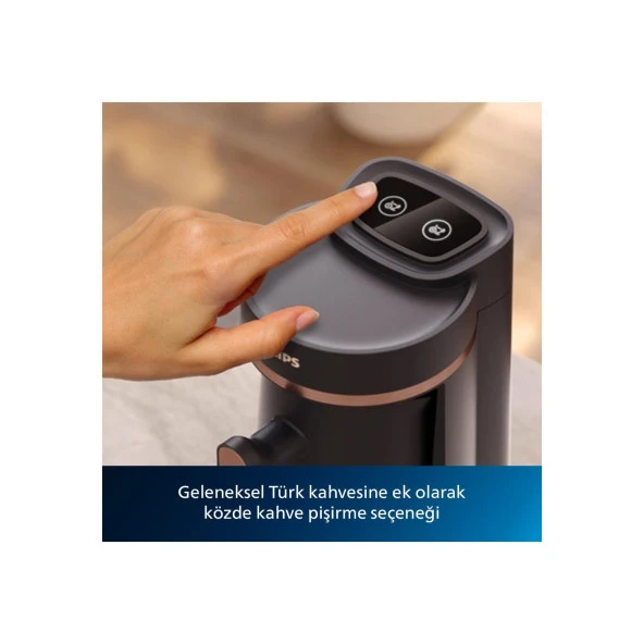 Philips Türk Kahve Makinesi 4 Fincan Kapasitesi Rosagold - Resim 2