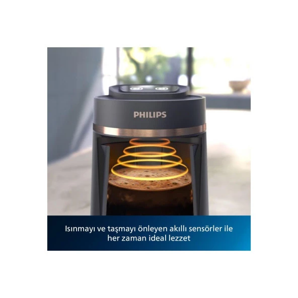 Philips Türk Kahve Makinesi 4 Fincan Kapasitesi Rosagold - Resim 3