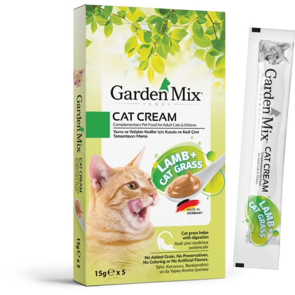 Gardenmix Kedi Kreması Kuzu+kedi Otu 15gr*5 Skt:02/2026
