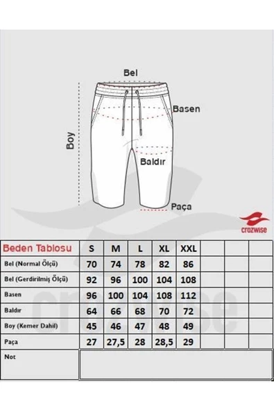 Crozwise Spor Lycra- Erkek Likralı Lacivert Spor Şort - 3164-01 - 3
