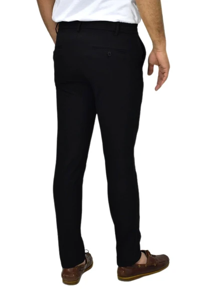 Erkek Siyah Jogger Lastikli Pantolon 1977 BGL-ST03731 - 4