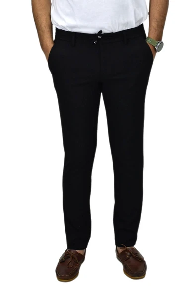 Erkek Siyah Jogger Lastikli Pantolon 1977 BGL-ST03731 - 5