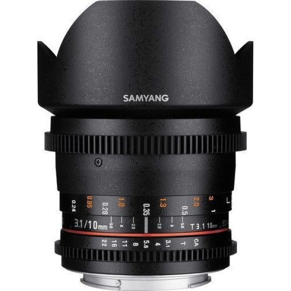 Samyang T3.1/10mm 1:3.1 10mm ED AS NCS CS II Ultra Wide Angle Lens Cine Lens SONY E (SONY UYUMLU)