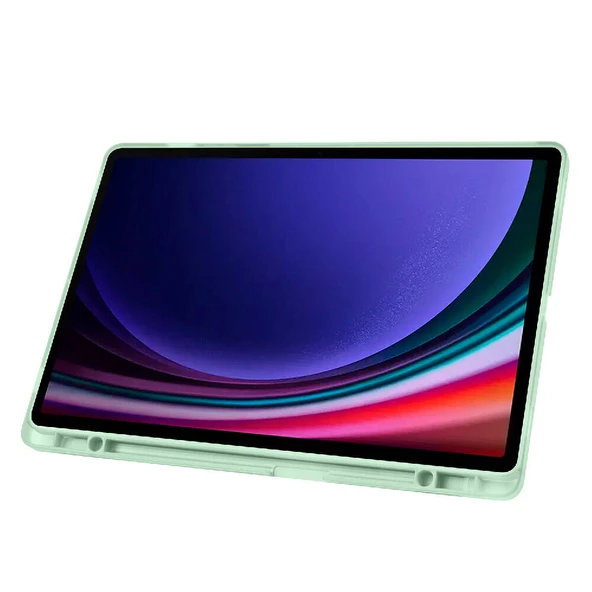 Vendas Samsung Galaxy Tab S9 FE Plus Kılıf Zore Tri Folding Kalem Bölmeli Standlı Kılıf - 8