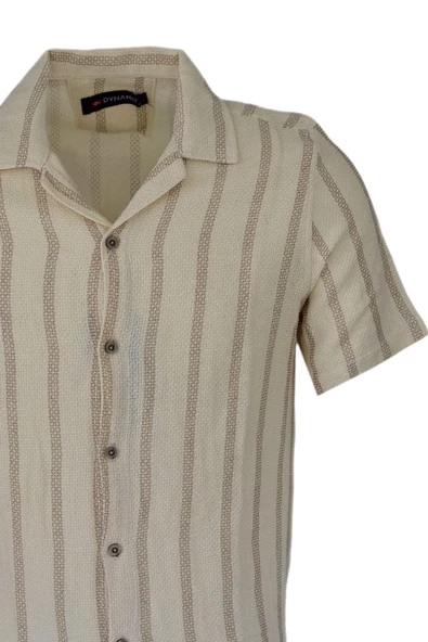 Erkek Pamuklu Yazlık Kısa Kol Gömlek 9627 BGL-ST03736 - Resim 4