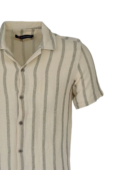 Erkek Pamuklu Yazlık Kısa Kol Gömlek 9627 BGL-ST03736 - Resim 5