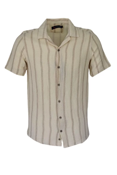 Erkek Pamuklu Yazlık Kısa Kol Gömlek 9627 BGL-ST03736 - Resim 2