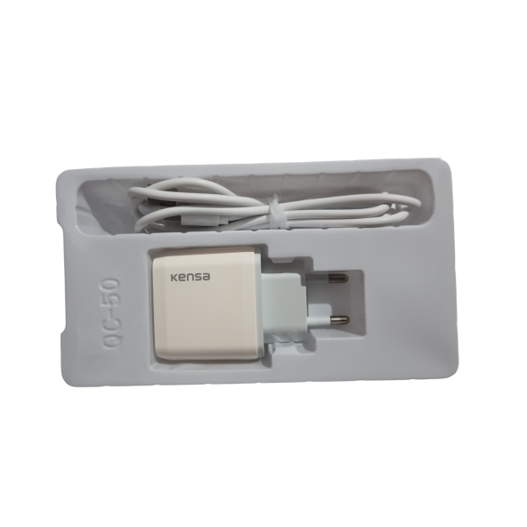 KENSA 3.0A 20W USB-C ŞARJ BAŞLIĞI HIZLI ŞARJ QUİCK ŞARJ ÖZELLİKLİ ŞARJ ALETİ ADAPTÖRÜ + KABLO SETİ - 2