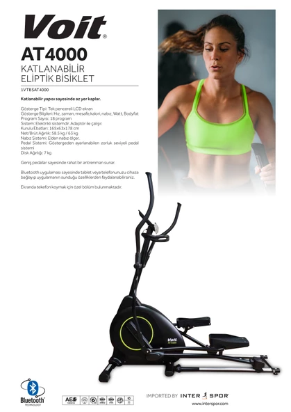 VOİT AT4000 KATLANABİLİR ELİPTİK BİSİKLET - 2