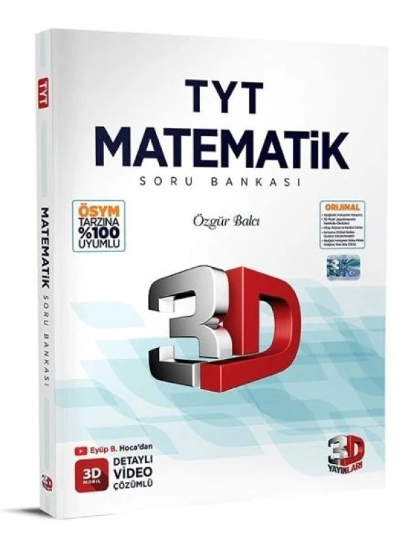 3D Yayınları  TYT Matematik Tamamı Video Çözümlü Soru Bankası