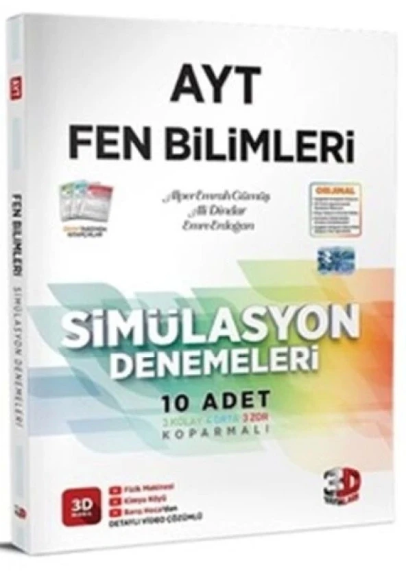 3D AYT Fen Bilimleri Video Çözümlü Simülasyon Denemeler (Yeni)