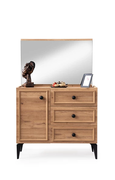Duru Modern Mdf Aynasız Dolaplı Çekmeceli Şifonyer 95cm - 7