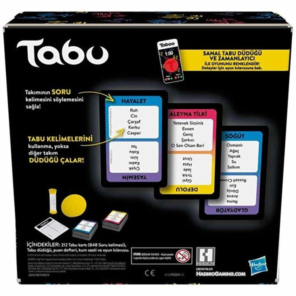 Hasbro Tabu F5254 - Resim 4